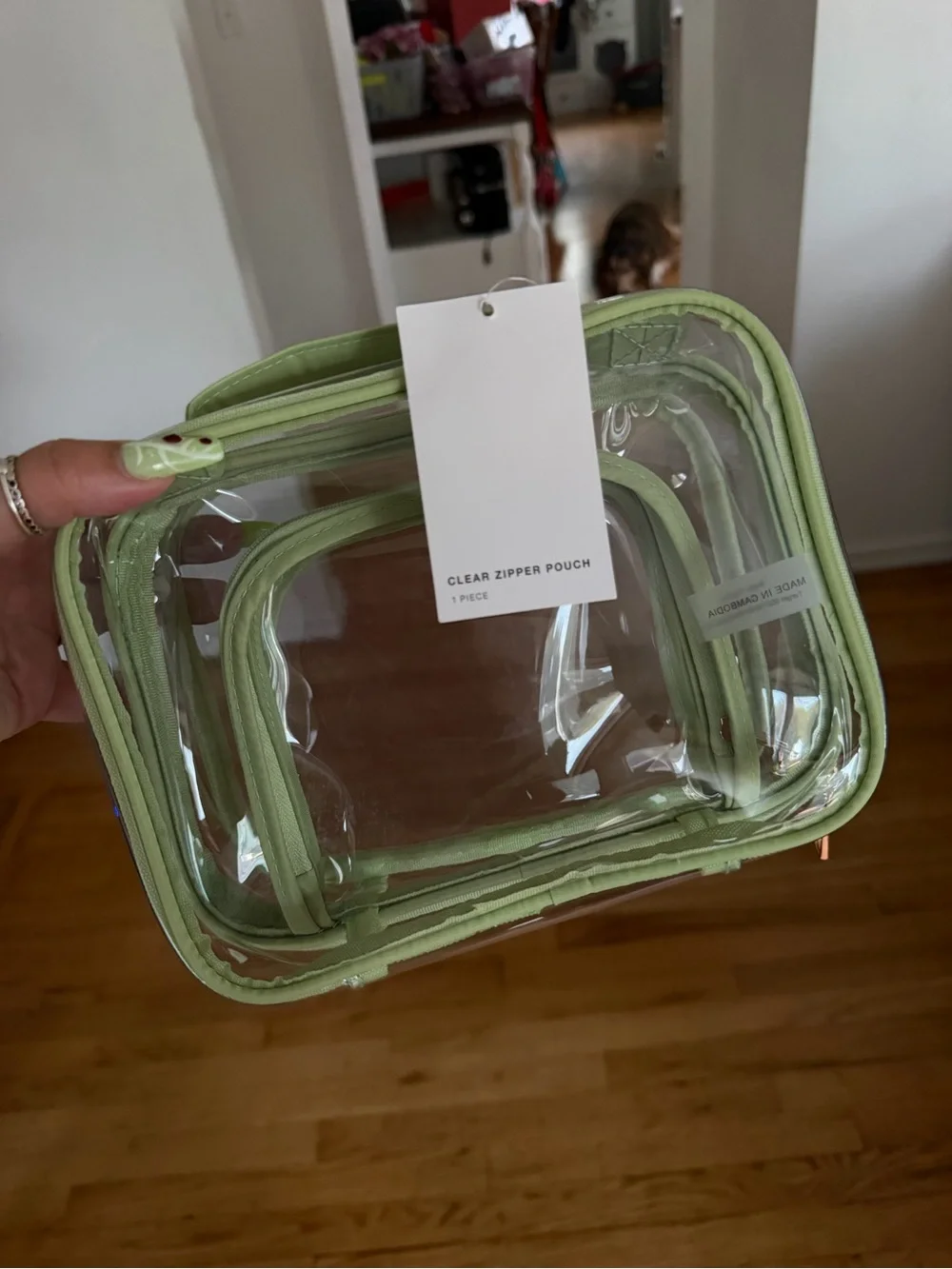 Target Clear Zipper Pouch Set in Light Green